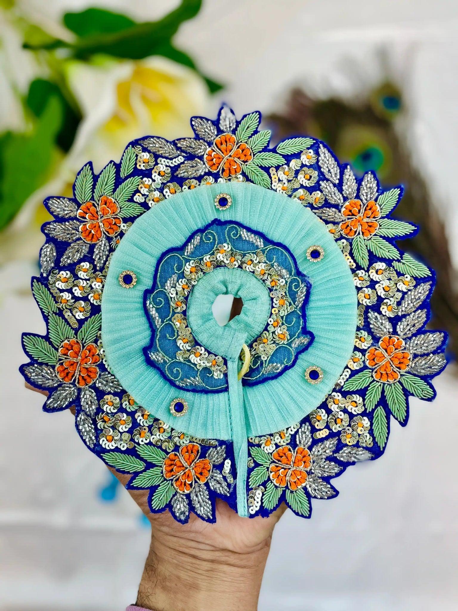 Celestial Blue Zari Embroidered Dress - Mero Kanha Ji