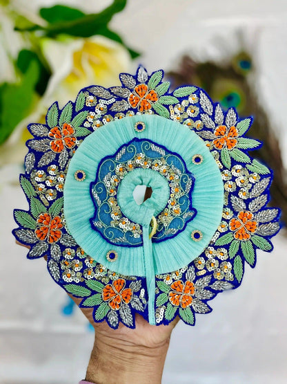 Celestial Blue Zari Embroidered Dress - Mero Kanha Ji