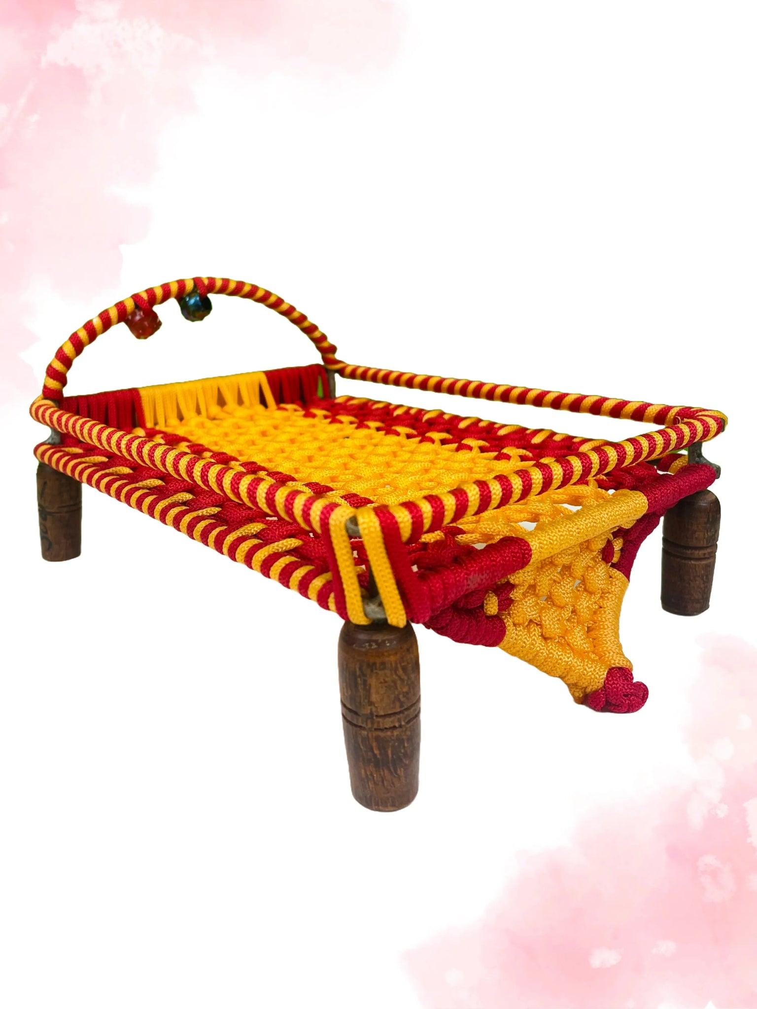 Laddu Gopal Ji Wooden Charpai - Mero Kanha Ji