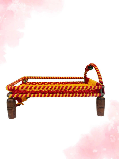 Laddu Gopal Ji Wooden Charpai - Mero Kanha Ji