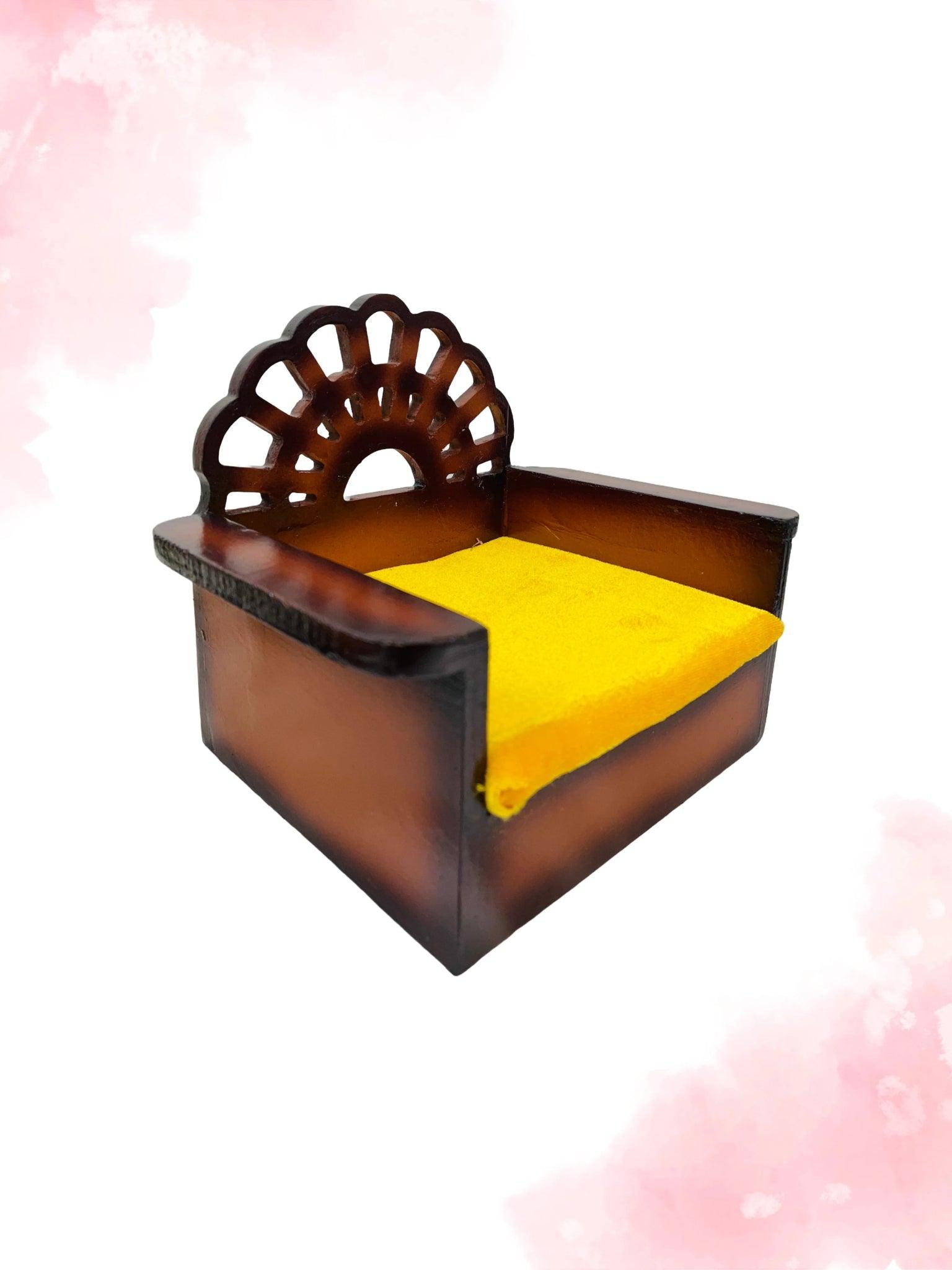 Laddu Gopal Wooden Sofa - Mero Kanha Ji