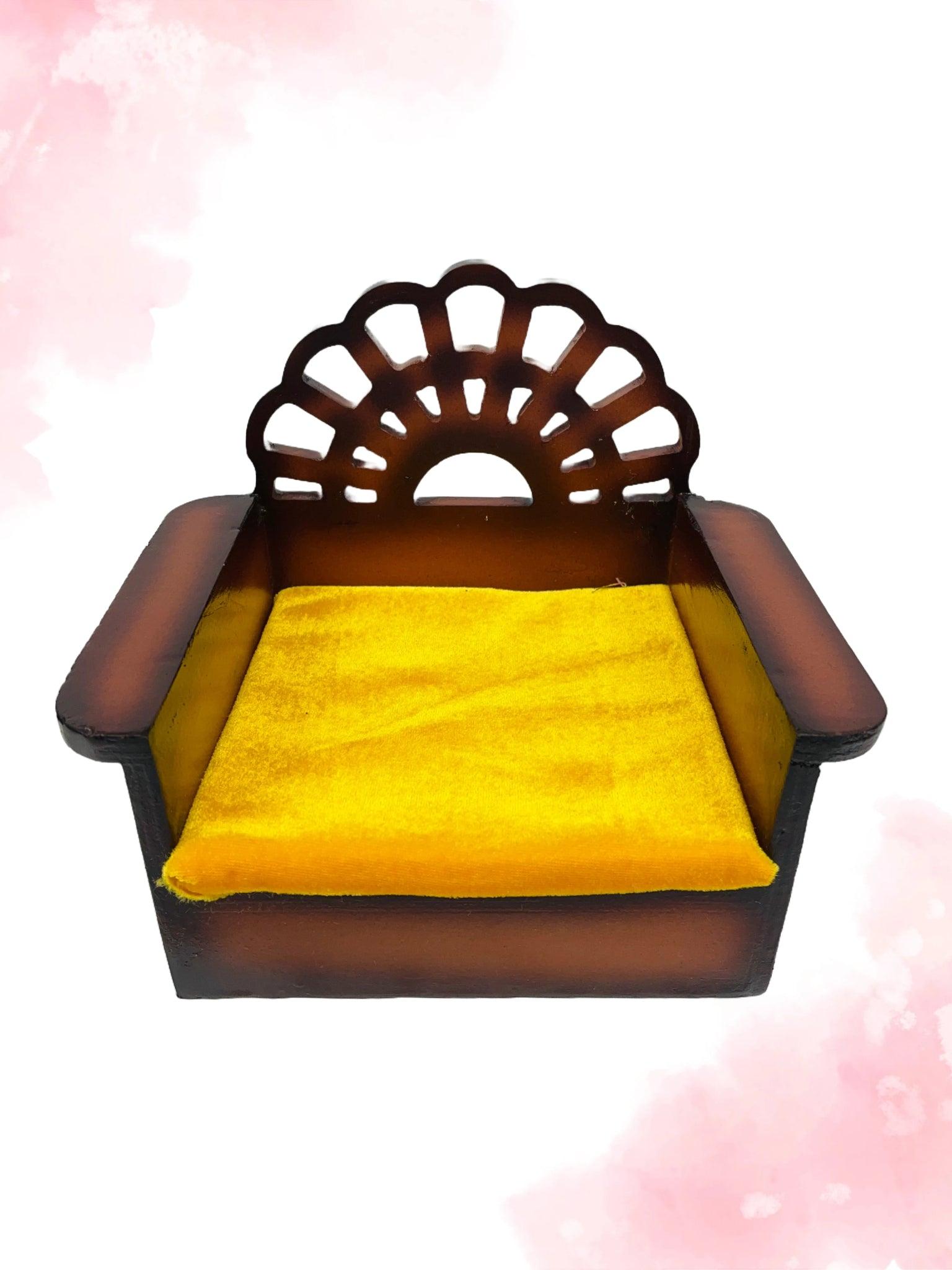 Laddu Gopal Wooden Sofa - Mero Kanha Ji