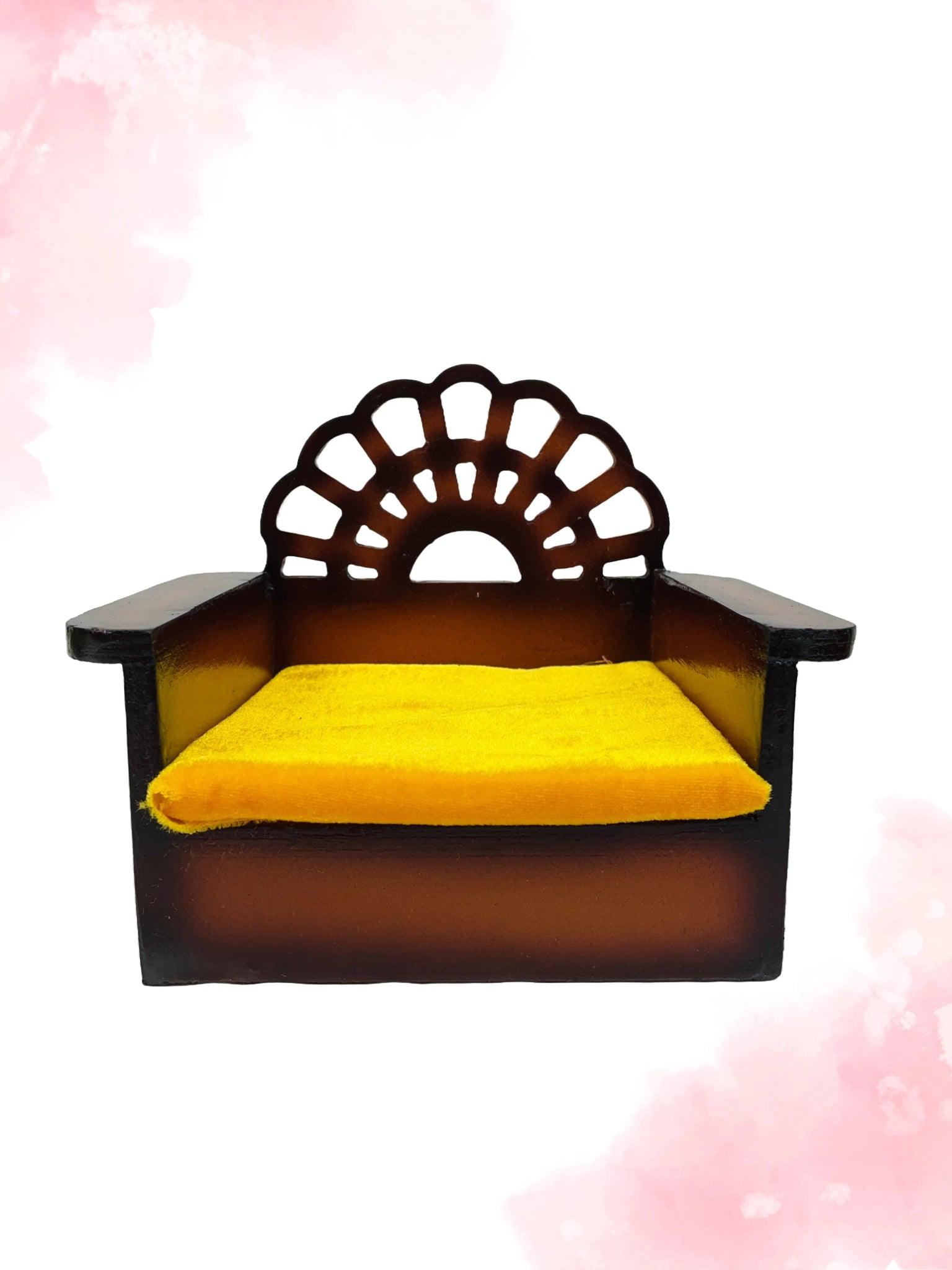 Laddu Gopal Wooden Sofa - Mero Kanha Ji