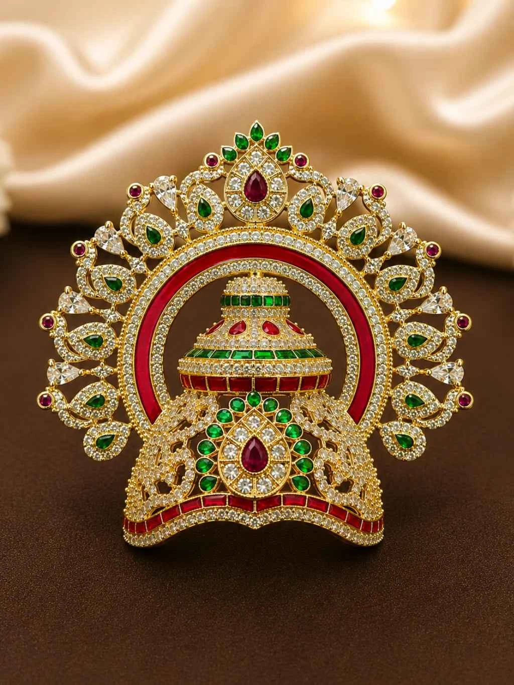 Swarnakala Mandap Multicolor Mukut for Deity