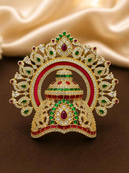 Swarnakala Mandap Multicolor Mukut for Deity